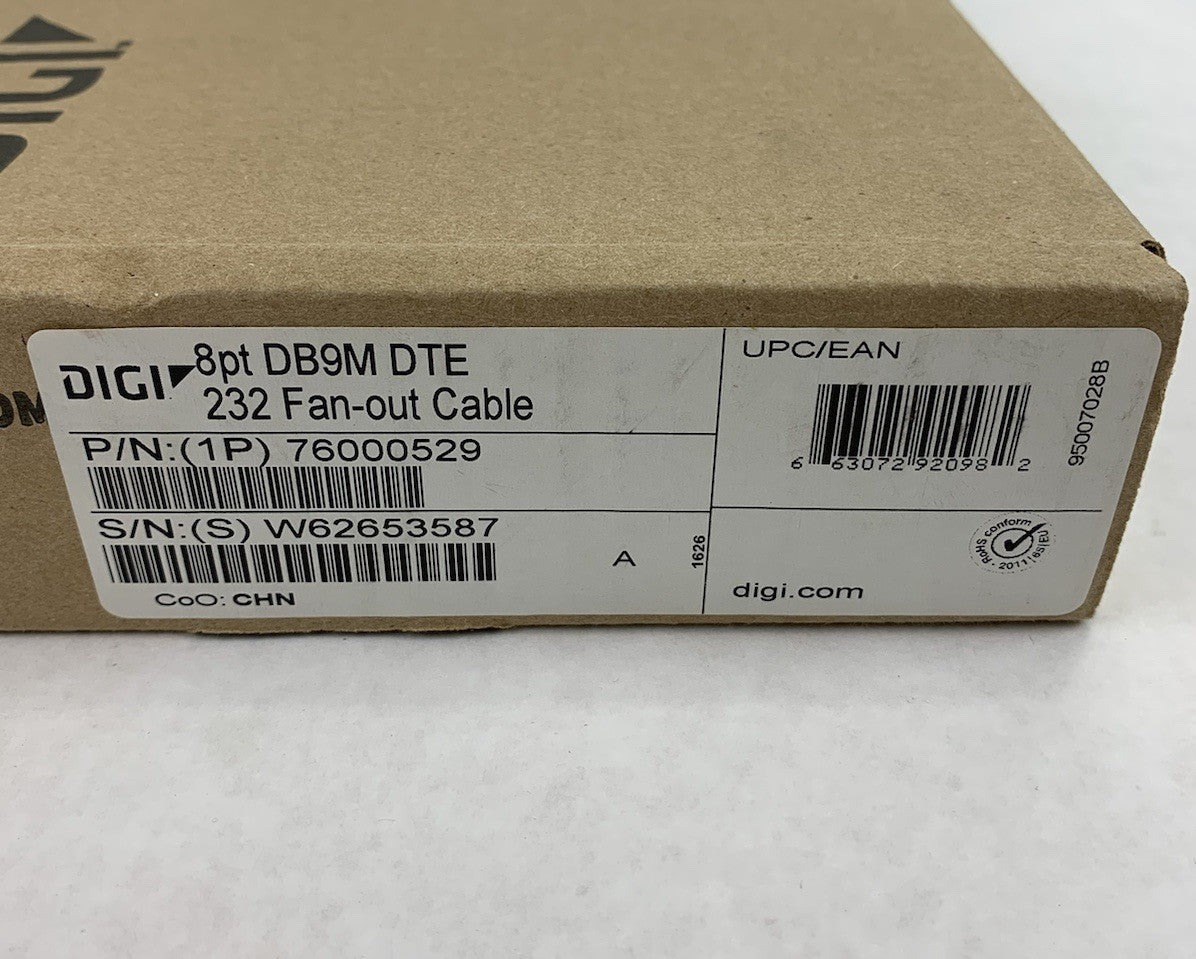 Digi 76000529 8pt DB9M DTE 232 Fan-Out Cable