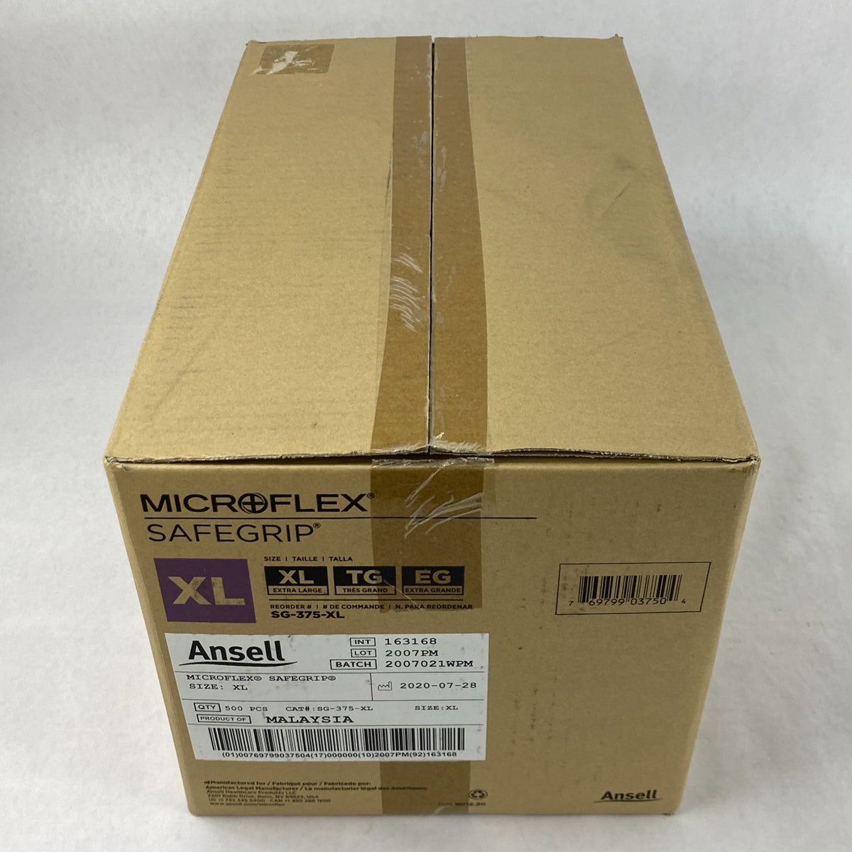 Ansell Microflex SafeGrip SG-375-XL Latex Exam Gloves Extra Large - 500 Count3