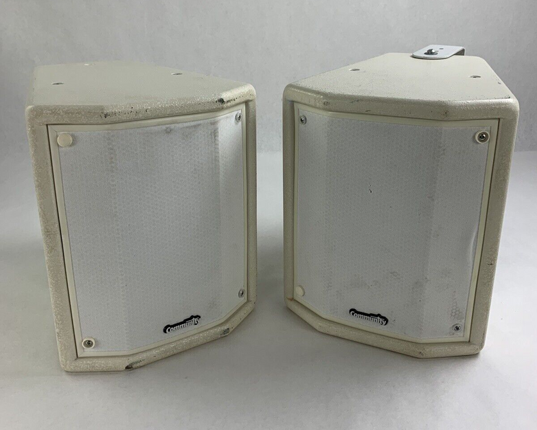 Pair of Community CPL23T 2-Way 100/250W 70v /8Ω MultiTap Loud Speaker White