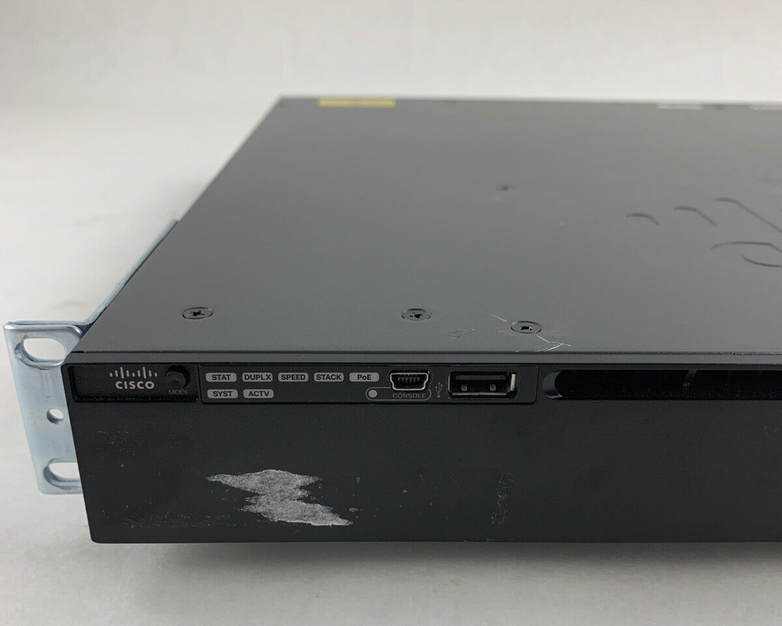 Cisco WS-C3650-24PS-S 24-Port Gigabit PoE Switch Managed Tested