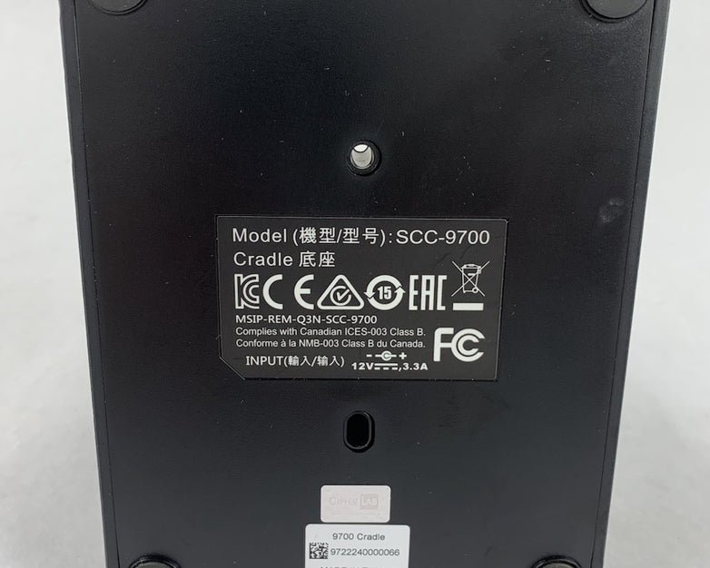 CipherLab SCC-9700 Single Cradle Charging Dock - No AC Adapter