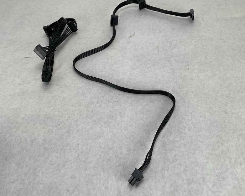 Unbranded 6 Pin to 3 x SATA Driver Power Supply Modular Cable Lot of 2