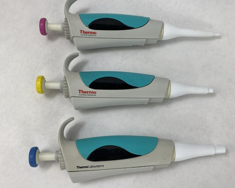 Thermo Scientific Finnpipette 1-10 10-100 100-1000µL Mixed Lot of 3