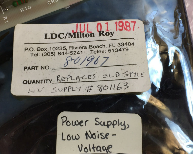 LDC / Milton Roy Part# 801967 Power Supply Low Noise Voltage