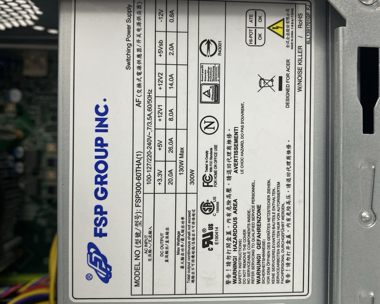 Acer Aspire TC-605 MT Intel Core i5-4440 3.1GHz 1x8GB RAM No HDD No OS