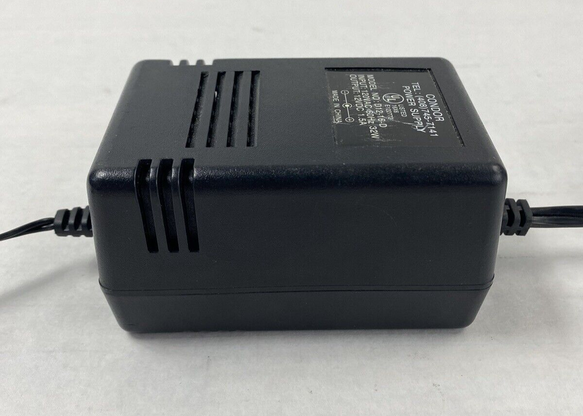 CONDOR Model No. D12-16-D 120VAC 60Hz 32W 12VDC 1.5A Power Supply