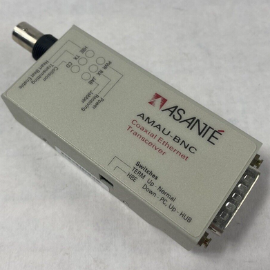 Asanté AMAU-BNC Coaxial Ethernet Transceiver Untested