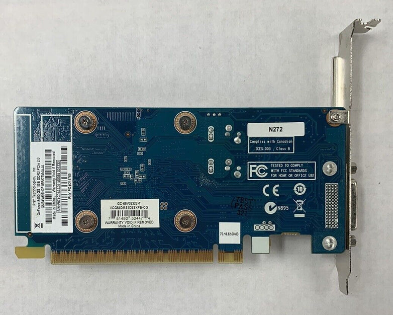 PNY Nvidia GeForce 8400 GS 1 GB DDR3 PCI-E 2.0 Low Profile Video Card (Lot of 2)