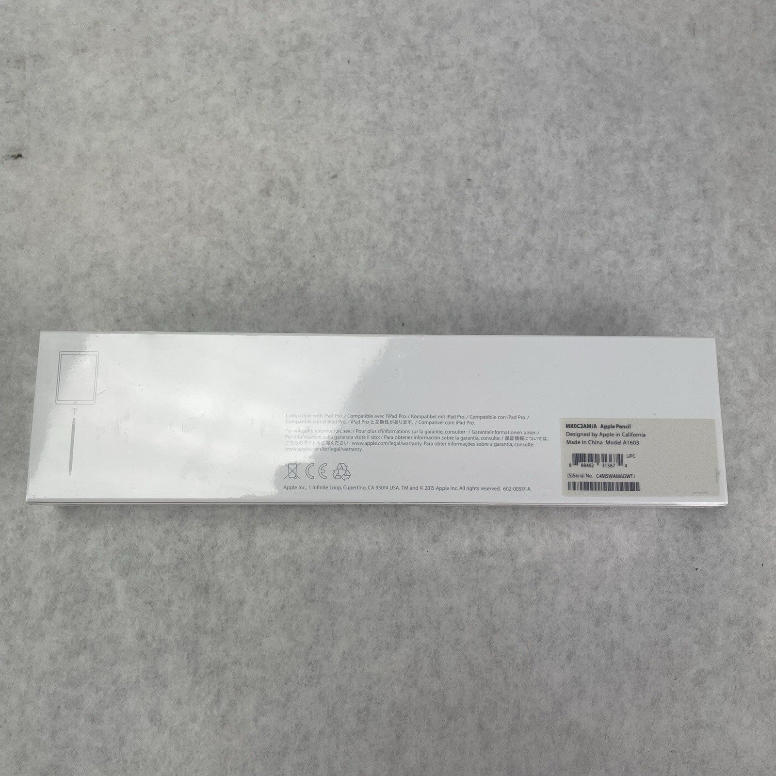 Apple Pencil 1st Generation White Stylus MK0C2AM/A Model A16034