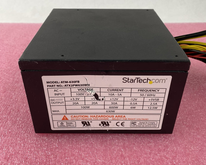 Startech Model ATM-430FB ATX 630W Power Supply Power Tested