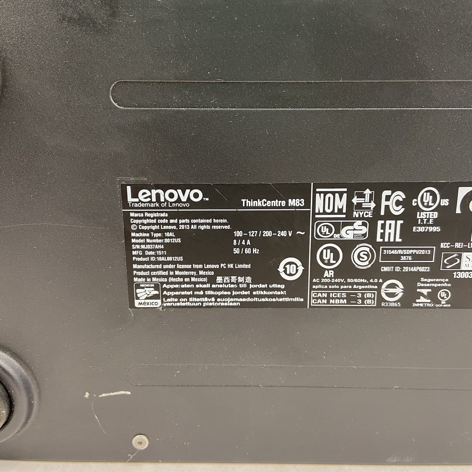 Lenovo ThinkCentre M83 MT Intel Core i7-4790 3.6GHz 8GB RAM No HDD No OS8
