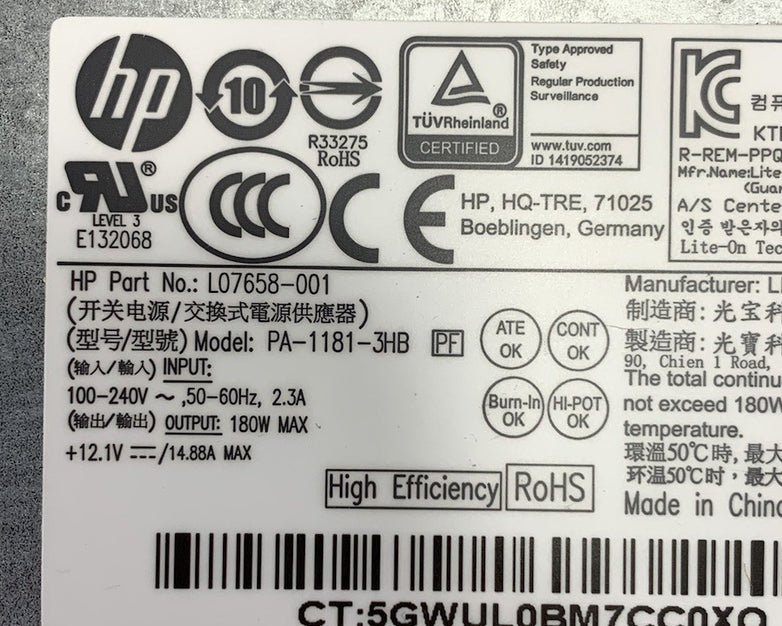 HP PA-1181-3HB 180W Power Supply