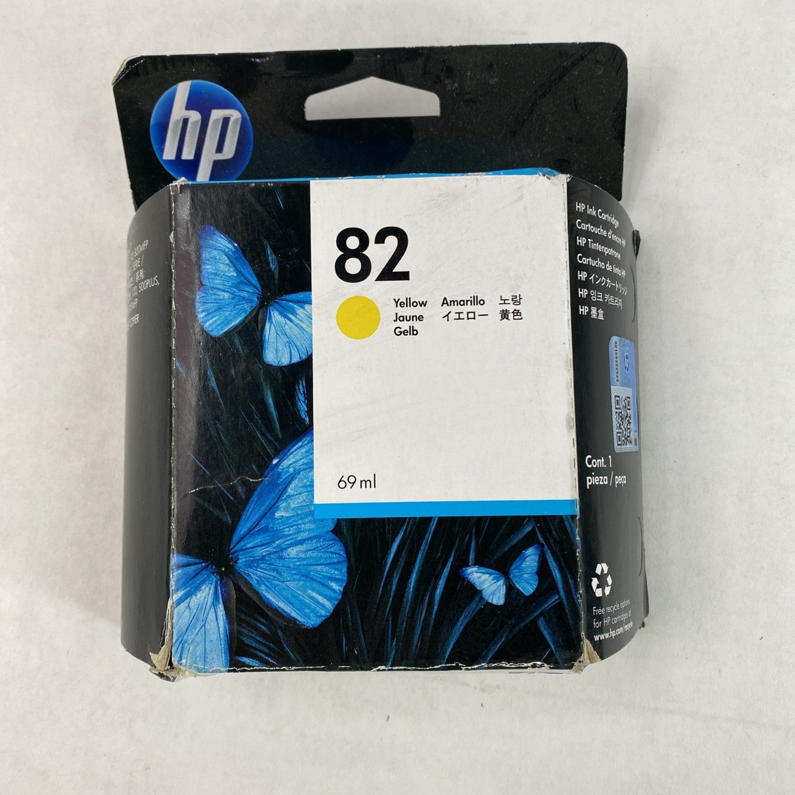HP 82 Magenta 69ml w/ 82 Cyan 82 yellow Ink Cartridge Lot of 3 2