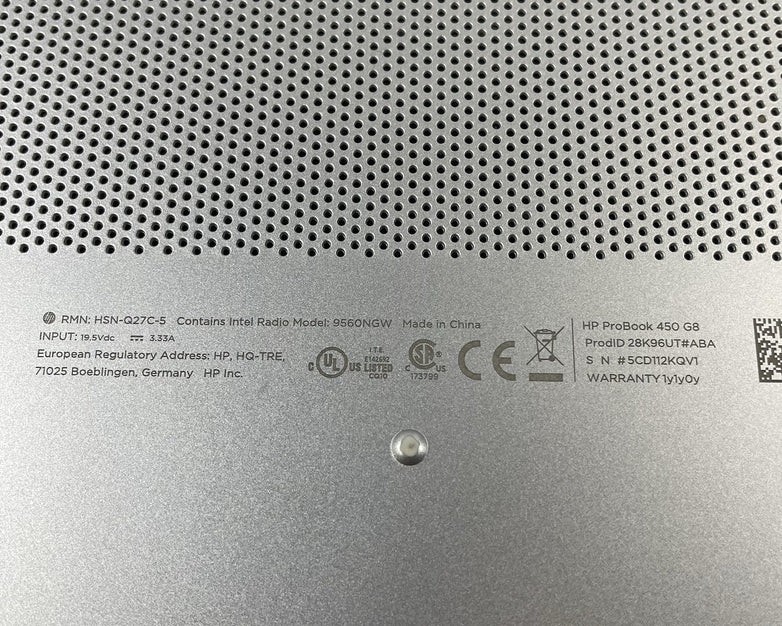 HP ProBook 450 G8 15.6" i5-1135G7 2.40 GHz 8 GB RAM No SSD/OS/AC - Bad Bottom