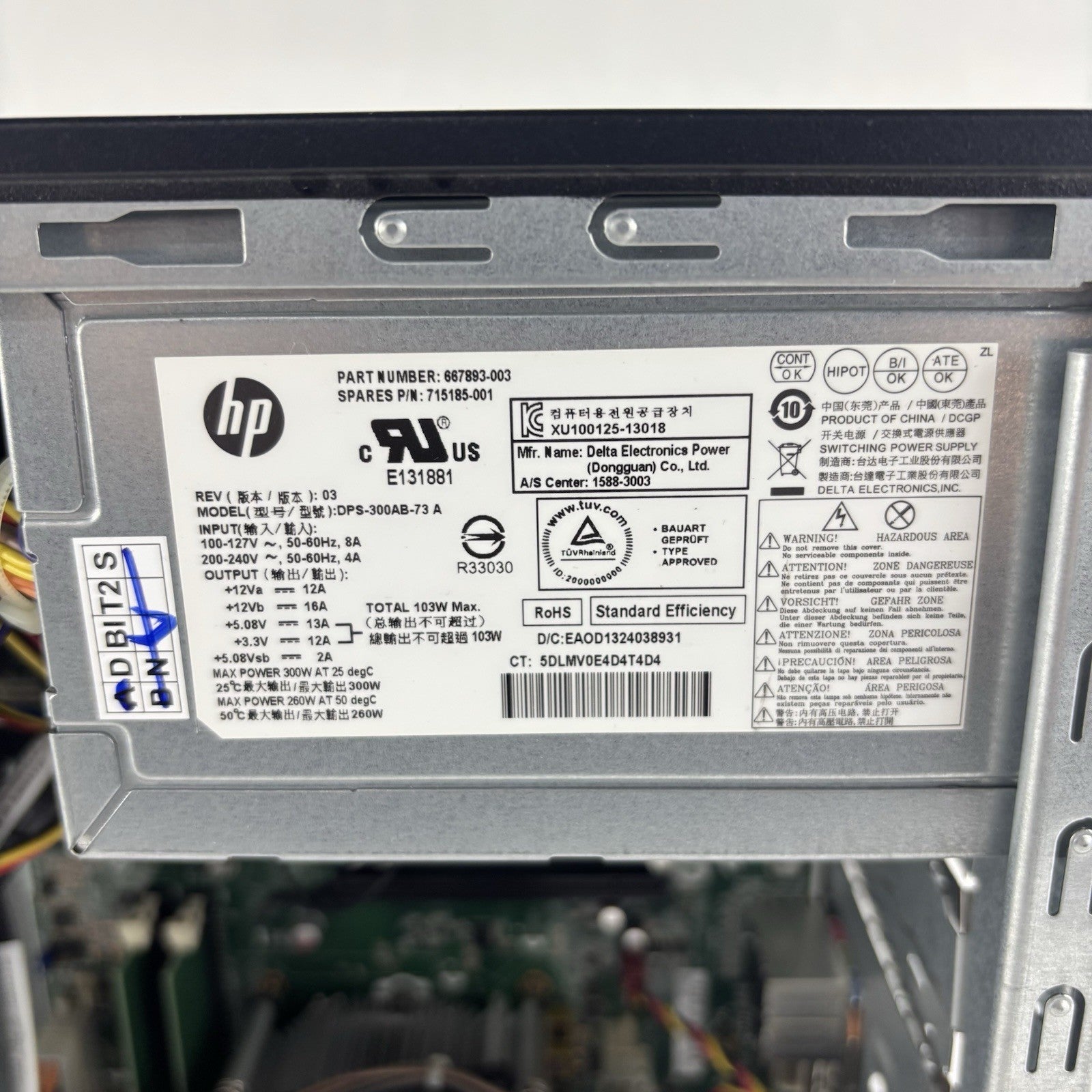 HP Pro 500-070 500 Series MT Desktop Core i3-3240 3.40 GHz 8 GB RAM No OS No HDD