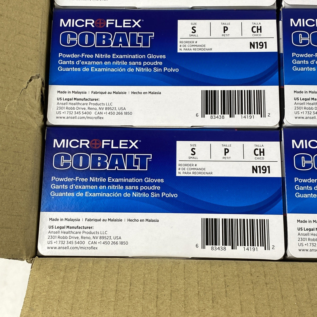 Ansell Cobalt N191 Powder Free Nitrile Examination Gloves Small - 1000 Count5