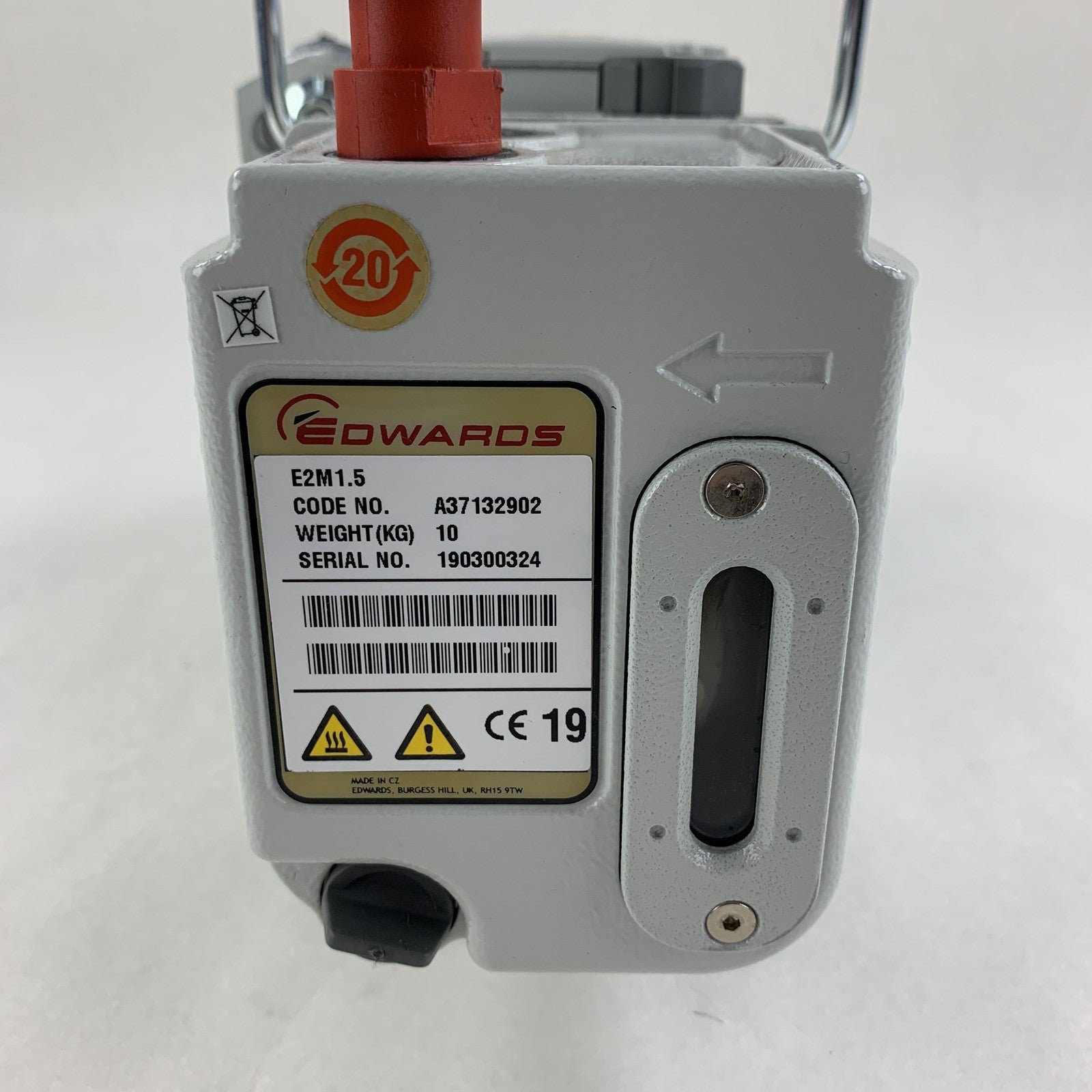 Edwards Model E2M1.5 Vacuum Pump Parts and Repair Oil Drained