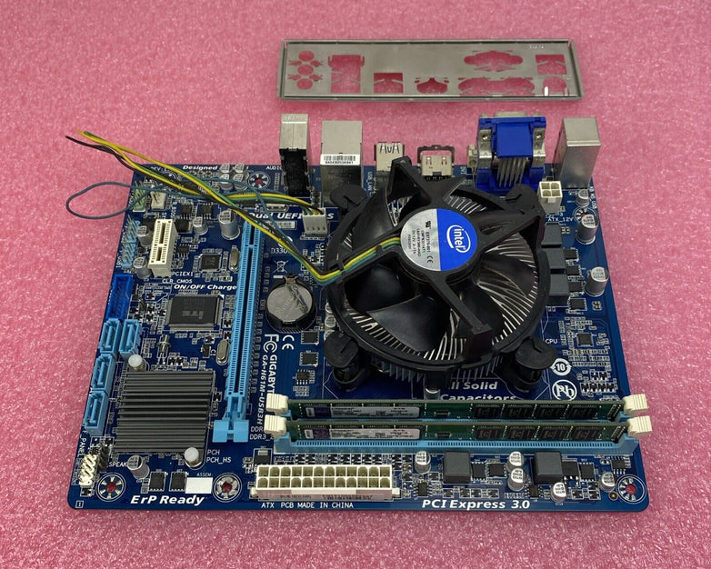 Gigabyte H61M-USB3H Motherboard Intel Core i7-3770 3.4GHz 16GB RAM w/ I/O Shield
