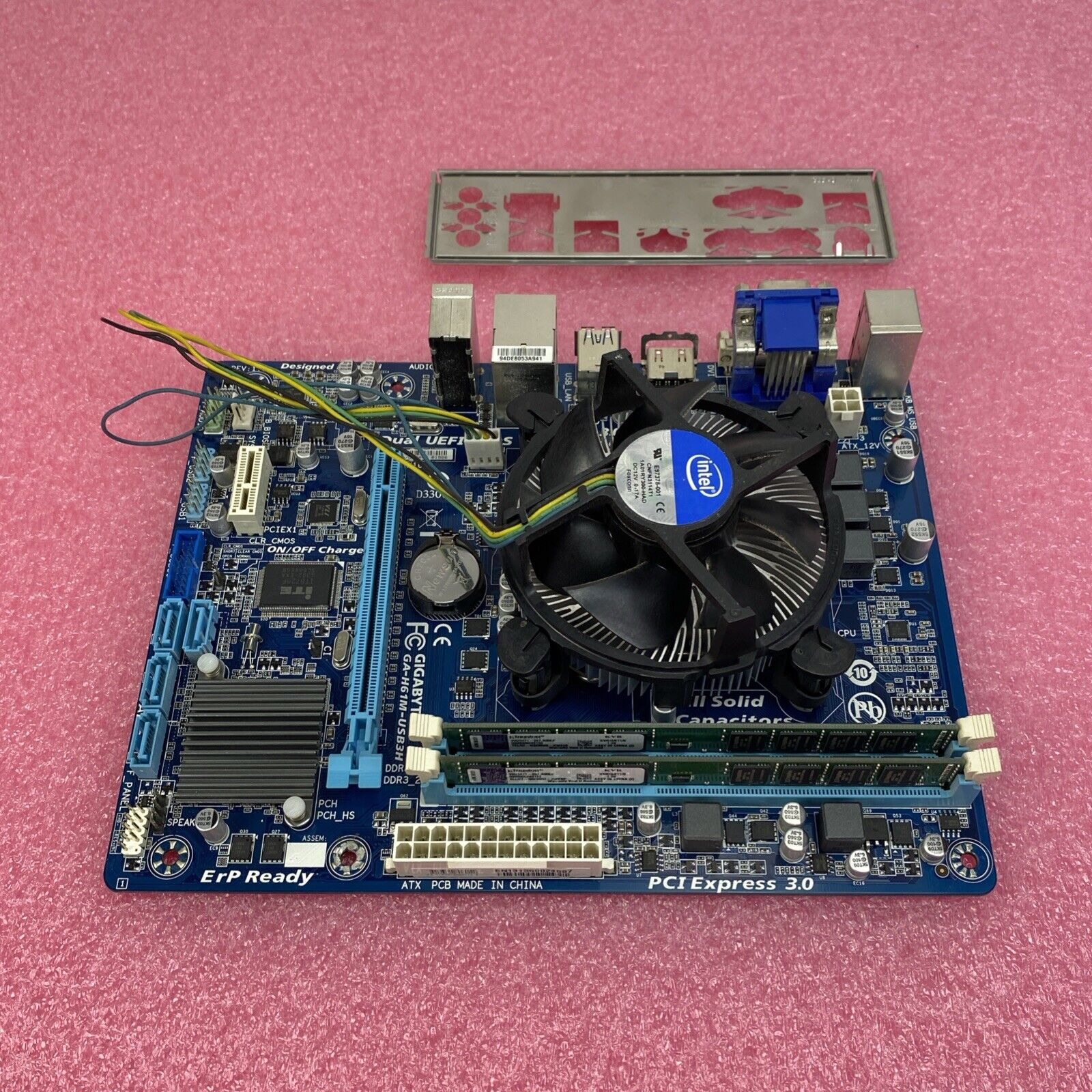 Gigabyte H61M-USB3H Motherboard Intel Core i7-3770 3.4GHz 16GB RAM w/ I/O Shield