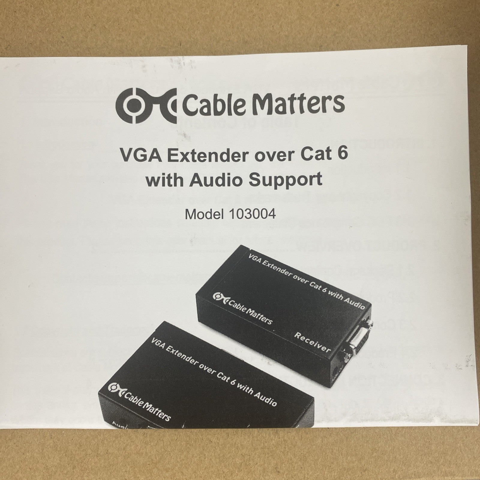 Cable Matters 103004 VGA Etender Over Cat 6 Cable 5