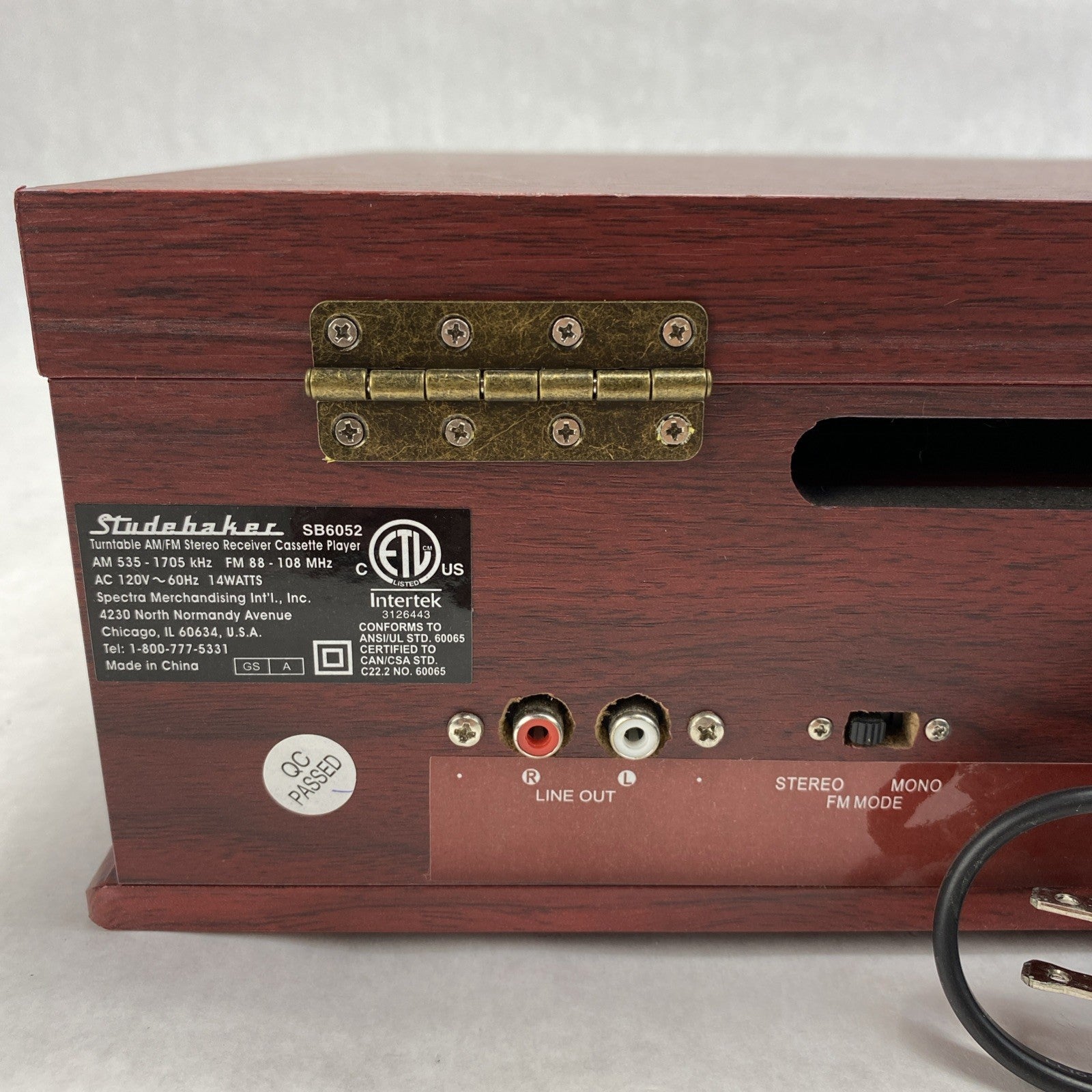 Studehaker SB6052 Turntable FM/AM stereo Receiver Cassette Player9