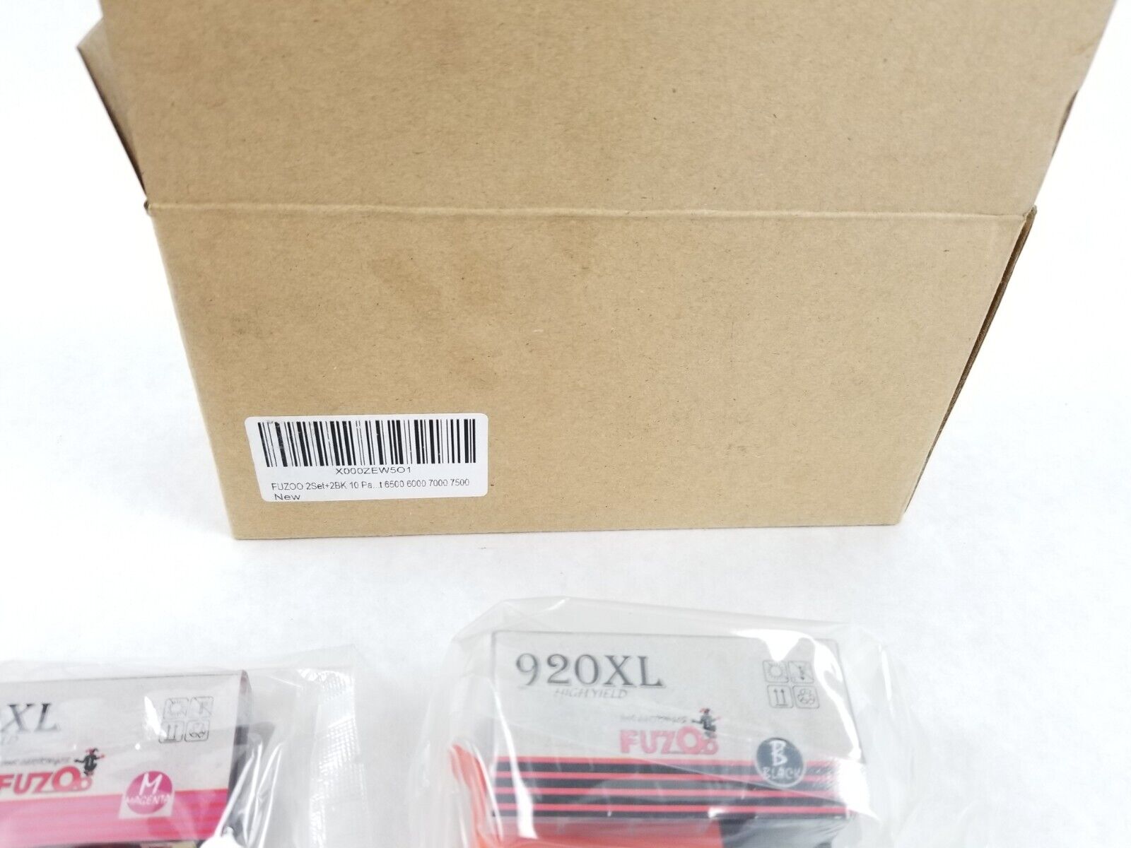 Fuzoo 2 Sets 920XL For OfficeJet 6000 6500 7000 7500 Plus 2 Black Cartridge