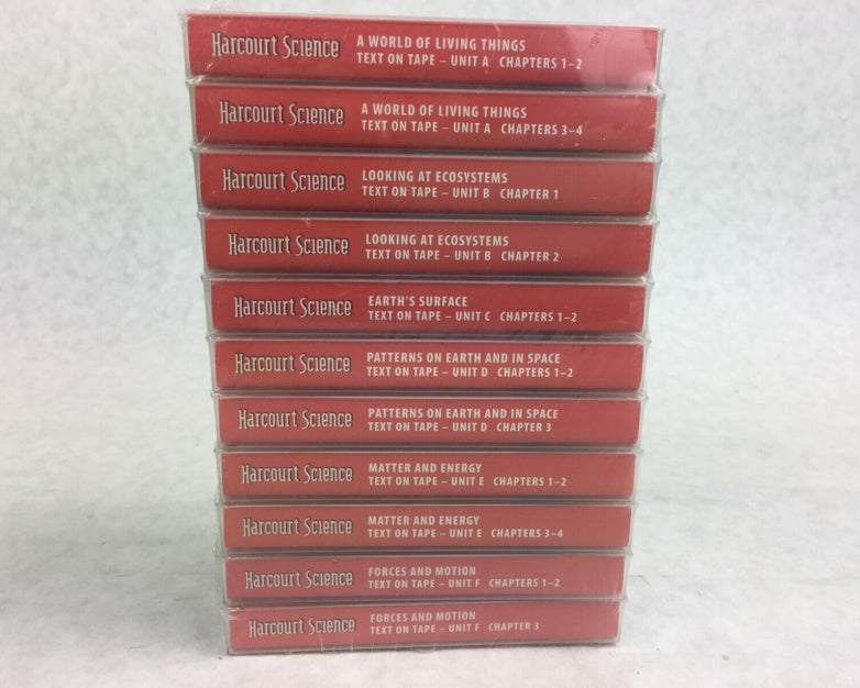 Harcourt Science Grade 4 Text On Tape Units A-F (Lot of 11)