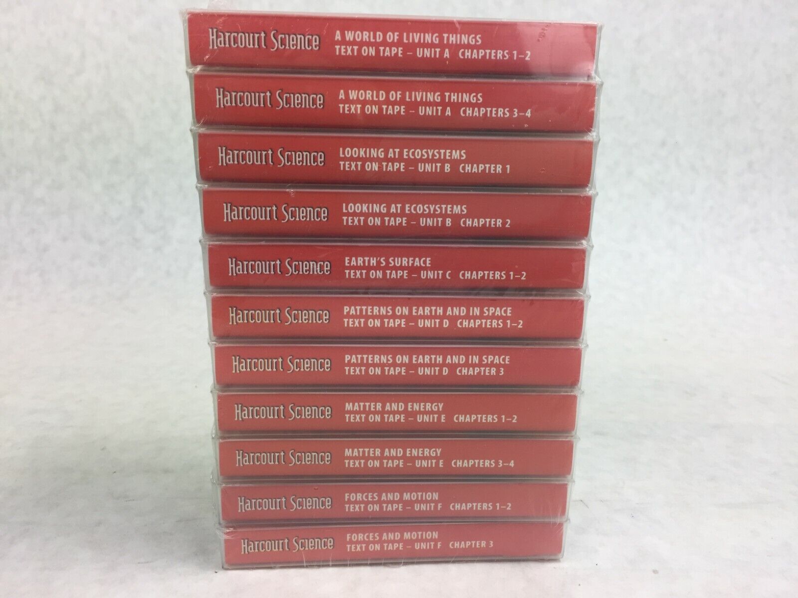 Harcourt Science Grade 4 Text On Tape Units A-F (Lot of 11)