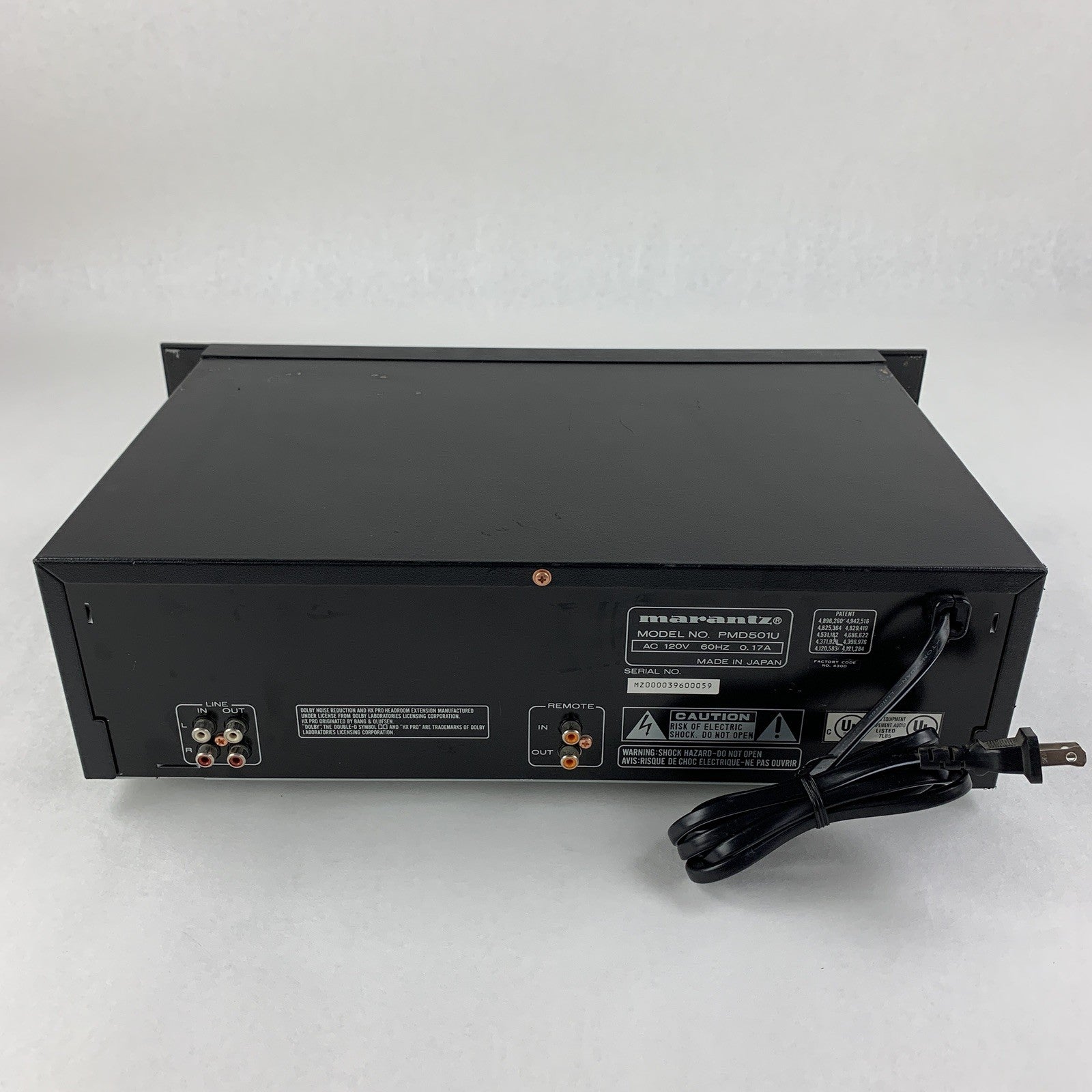 Marantz PMD501 Professional Cassette Tape Deck Player Recorder Reverse Sticks
