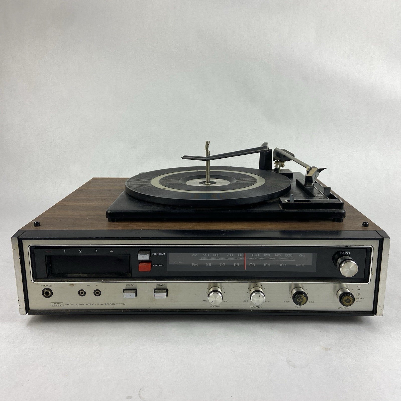 Sears 400.91712 700 AM/FM Stereo 8 Track Turntable Music System2