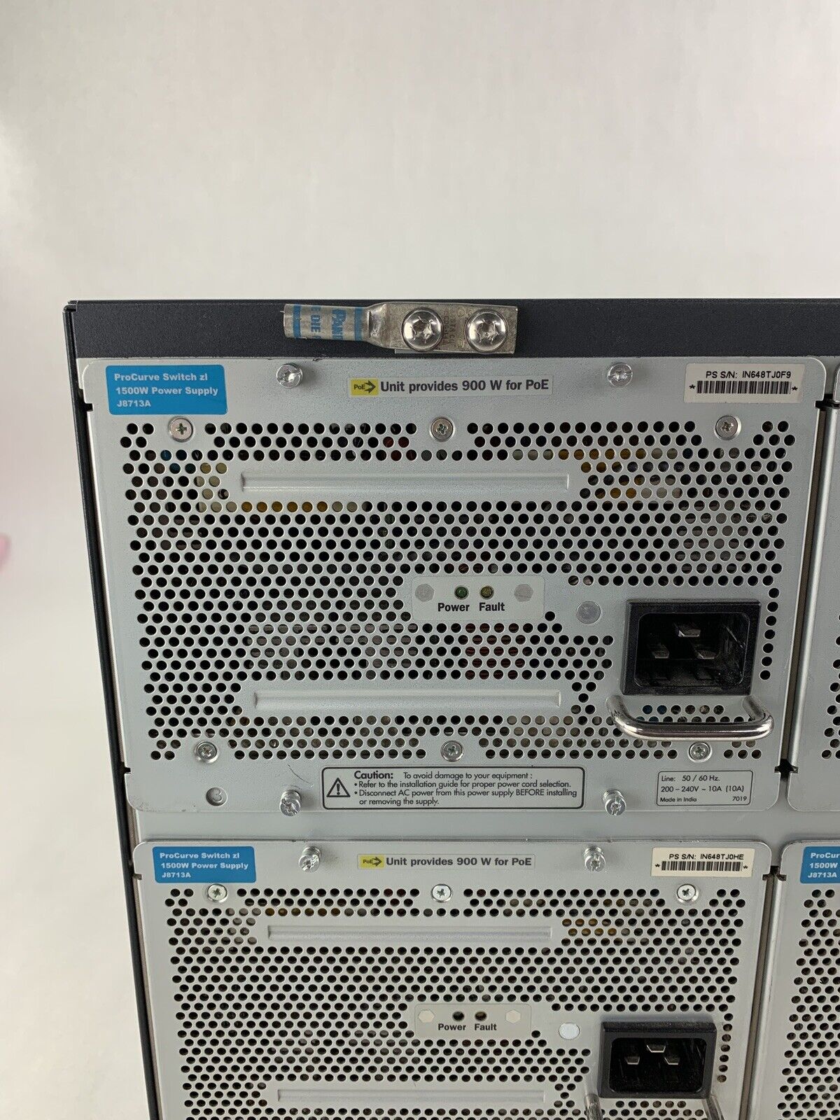 HP ProCurve J8698A 5412zl 8x J8702A 1x J8705A Gig PoE Network Switch Tested