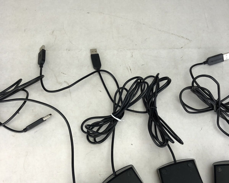 Lenovo MOEUUQA Black Wired USB Mouse (Lot of 4)