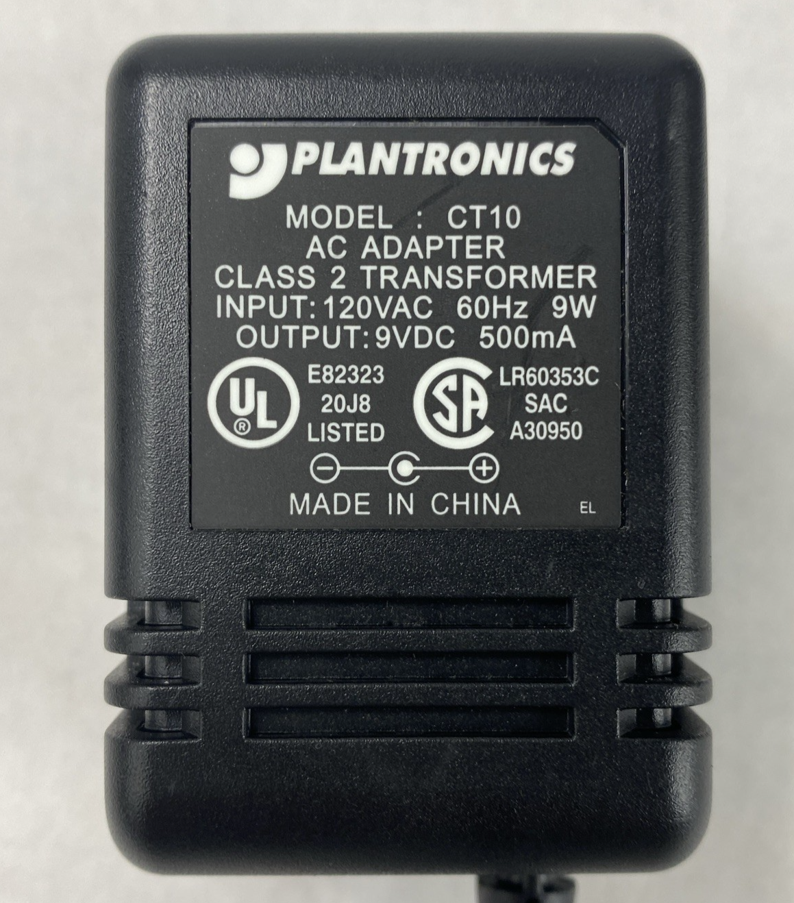 Plantronics Model CT10 Cordless Telephone Phone Headset Base w/ AC Adapter