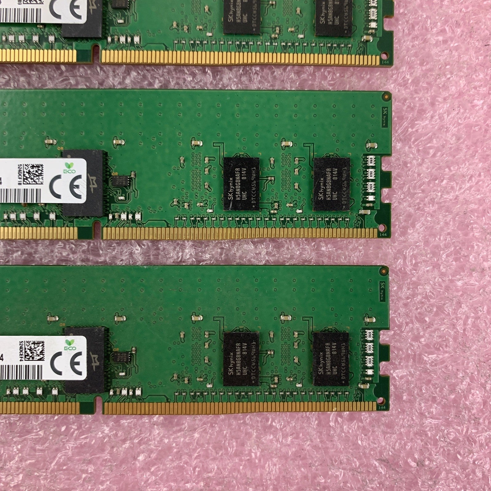 SK Hynix HMA81GR7AFR8N-UH 8 GB 1Rx8 PC4-2400T  RDIMM ECC Memory Ram Lot of 4x
