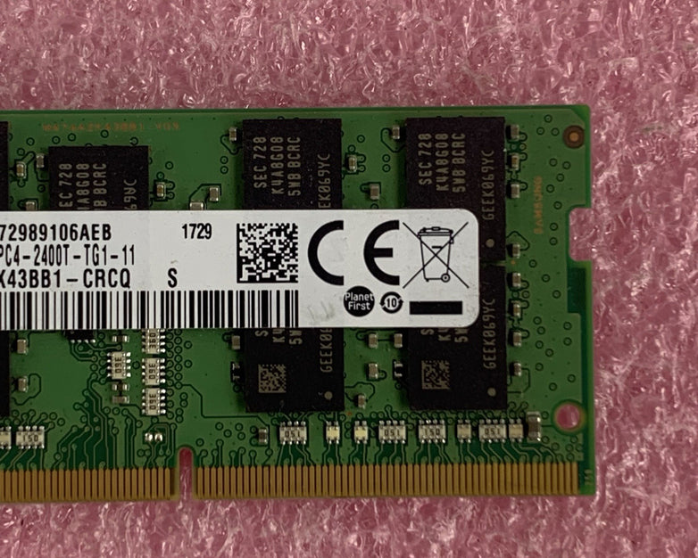 Samsung M474A2K43BB1-CRCQ 16 GB PC4-2400T-TG1-11 SODIMM Laptop Memory Ram