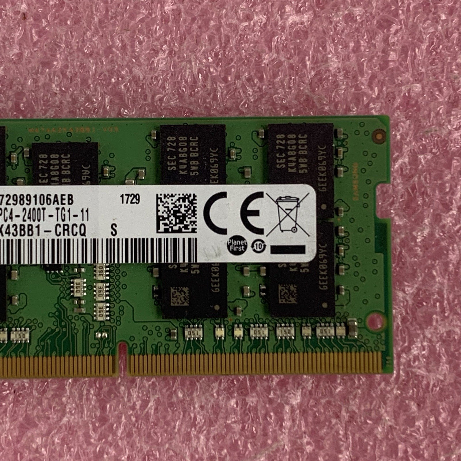 Samsung M474A2K43BB1-CRCQ 16 GB PC4-2400T-TG1-11 SODIMM Laptop Memory Ram3