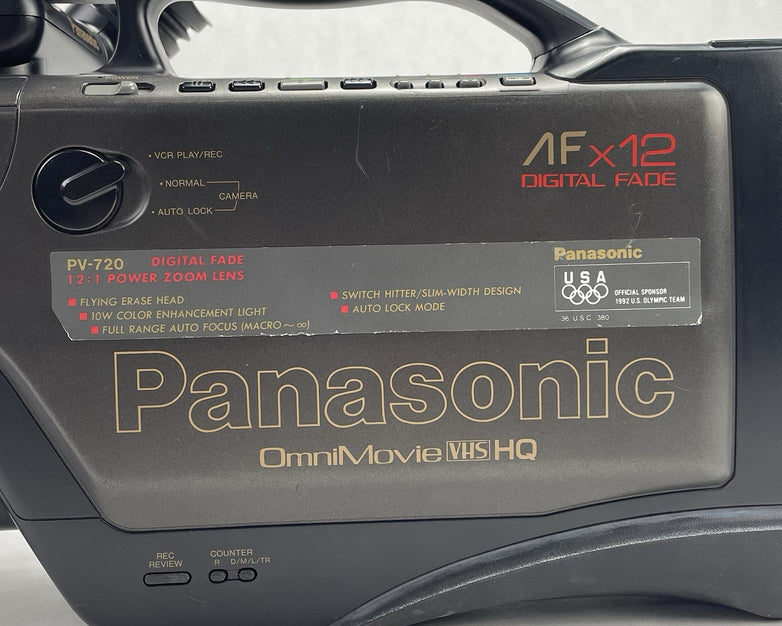 Panasonic OmniMovie VHS HQ Camcorder In Case Model PV-720 For Parts