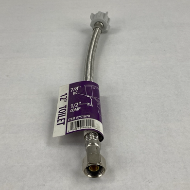 Homewerks Worldwide 12" 7/8" BC 1/2" Comp Toilet Hose Lot of 7