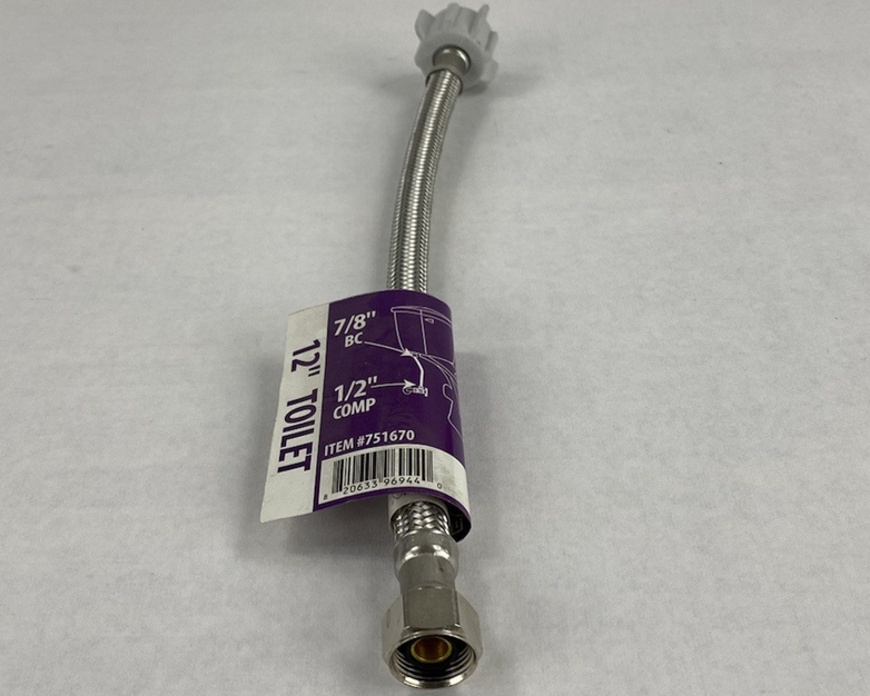 Homewerks Worldwide 12" 7/8" BC 1/2" Comp Toilet Hose Lot of 7
