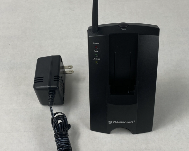 Plantronics Model CT10 Cordless Telephone Phone Headset Base w/ AC Adapter