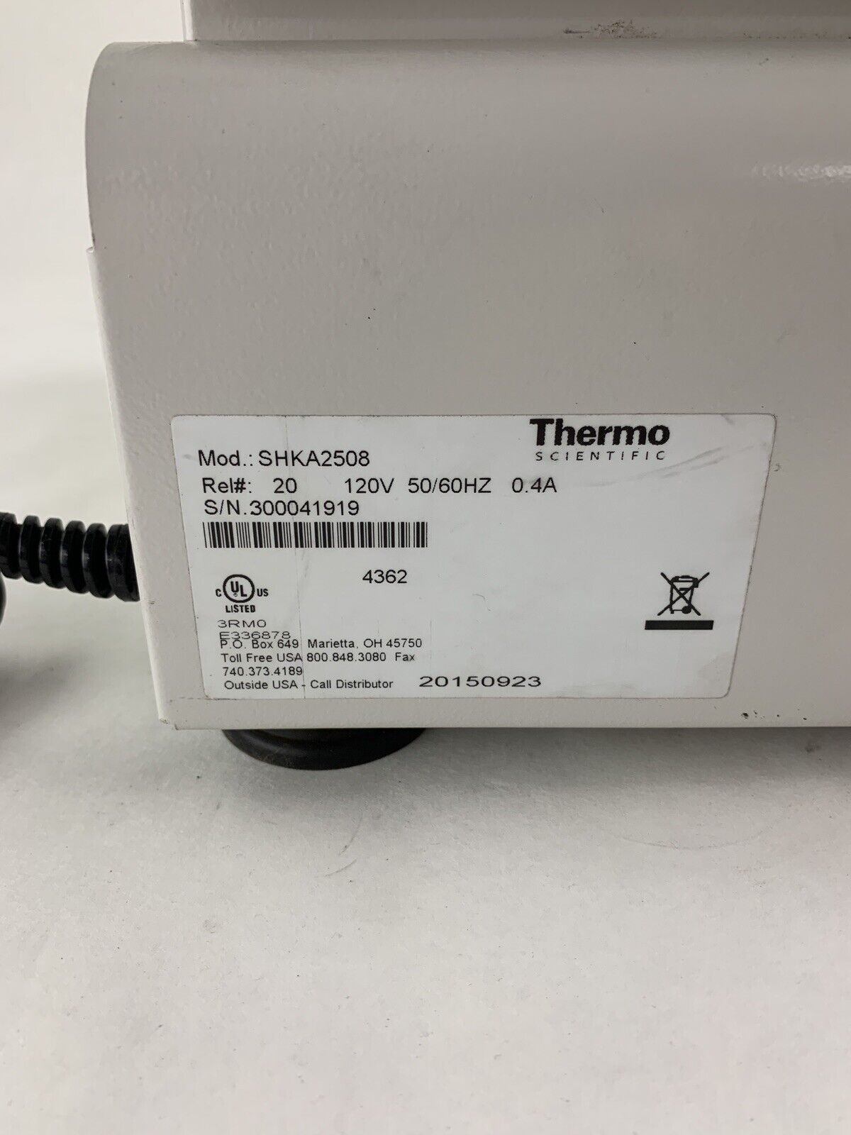 Thermo Scientific MaxQ 2508 Benchtop Orbital Platform Lab Shaker SHKA2508 Tested