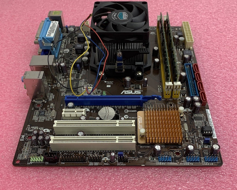 Asus M2N68-AM Motherboard AMD Phenom 9750 2.4GHz 4GB RAM w/ Shield
