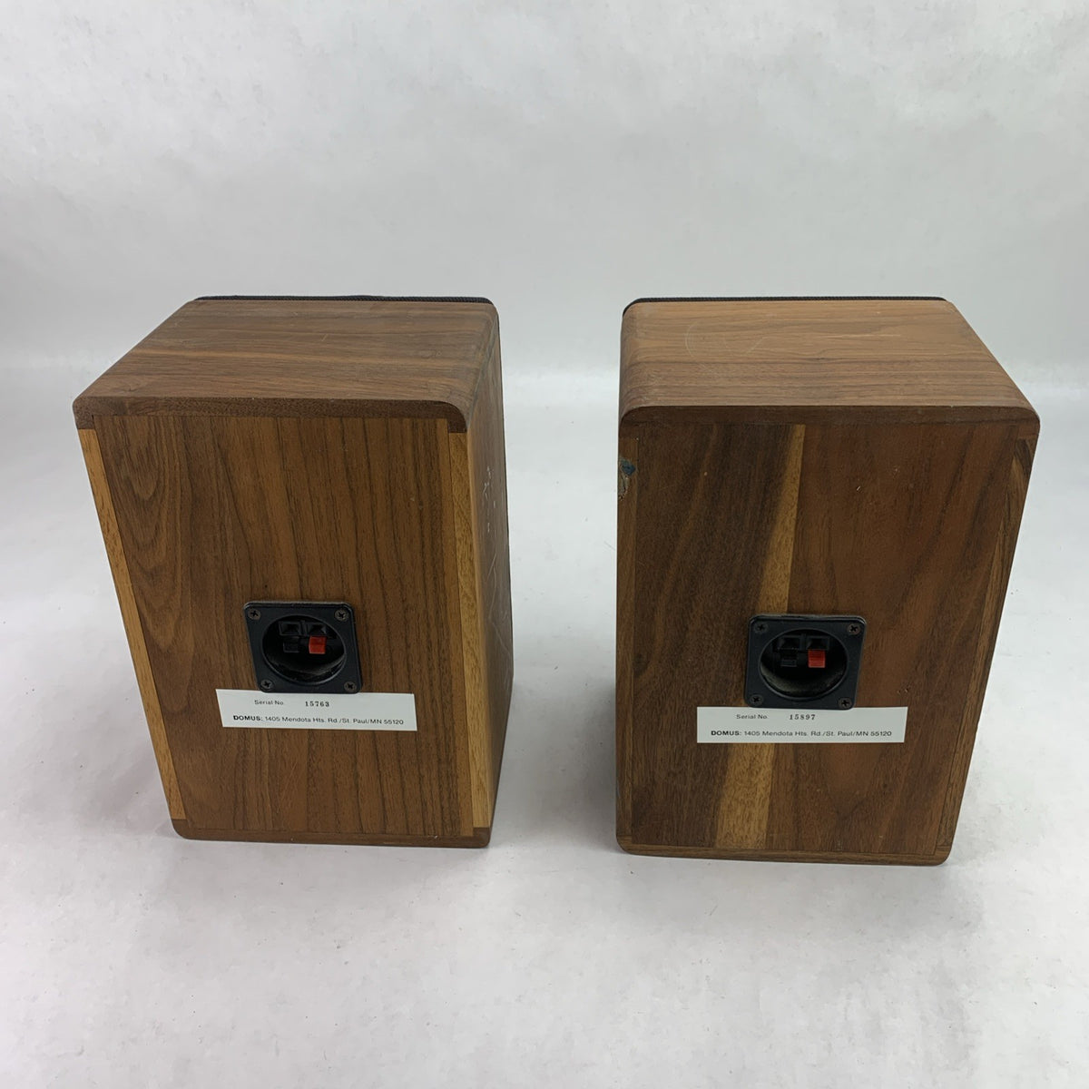 Vintage DLK Domus Acoustical Finch Walnut-Veneer Passive Bookshelf Speaker Set5