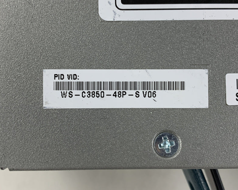 Cisco WS-C3850-48P-S V06 Catalyst 3850 w/ C3850-NM-4-1G Switch Tested Reset