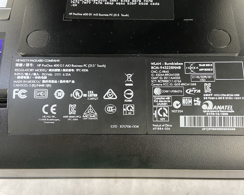 HP ProOne 400 G1 AIO Intel Core i5-4590T 2GHz 8GB RAM No HDDOSAC