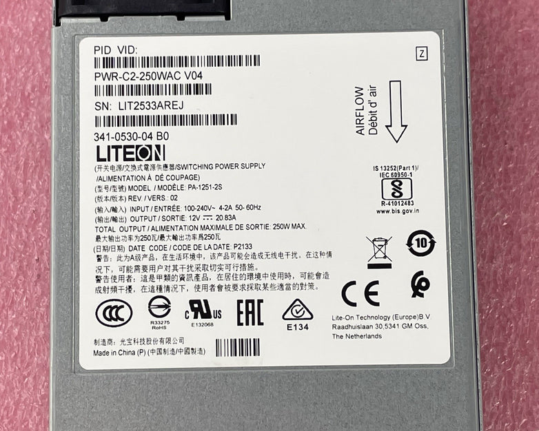 Liteon PWR-C2-250WAC 250W V04 - Untested Lot of 2