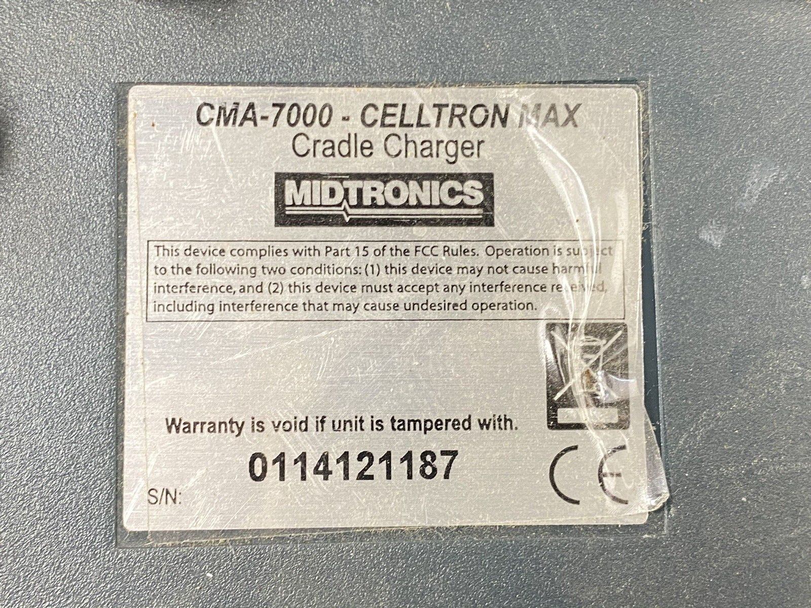 Midtronics Celltron Max CMA-7000 Cradle Charger Untested No AC Adapter