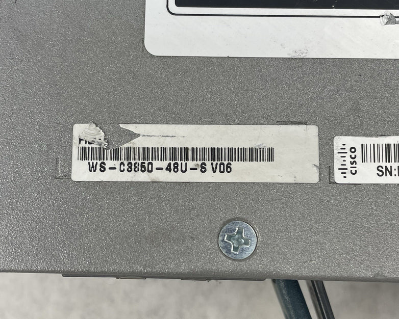 Cisco WS-C3850-48P-S 48-Port V06 PoE+ 2x PSU NM-4-10g Gigabit Switch - Tested