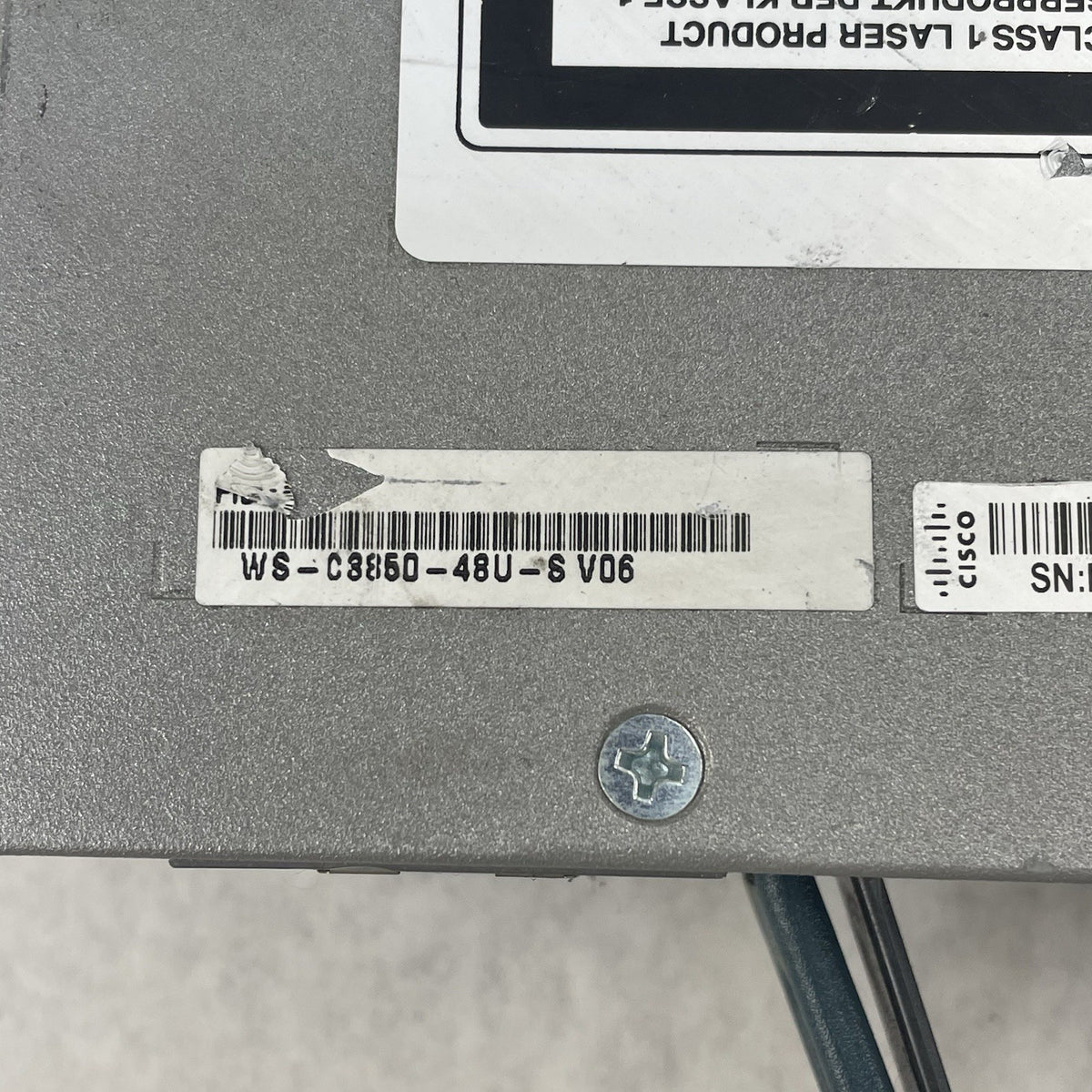 Cisco WS-C3850-48P-S 48-Port V06 PoE+ 2x PSU NM-4-10g Gigabit Switch - Tested10