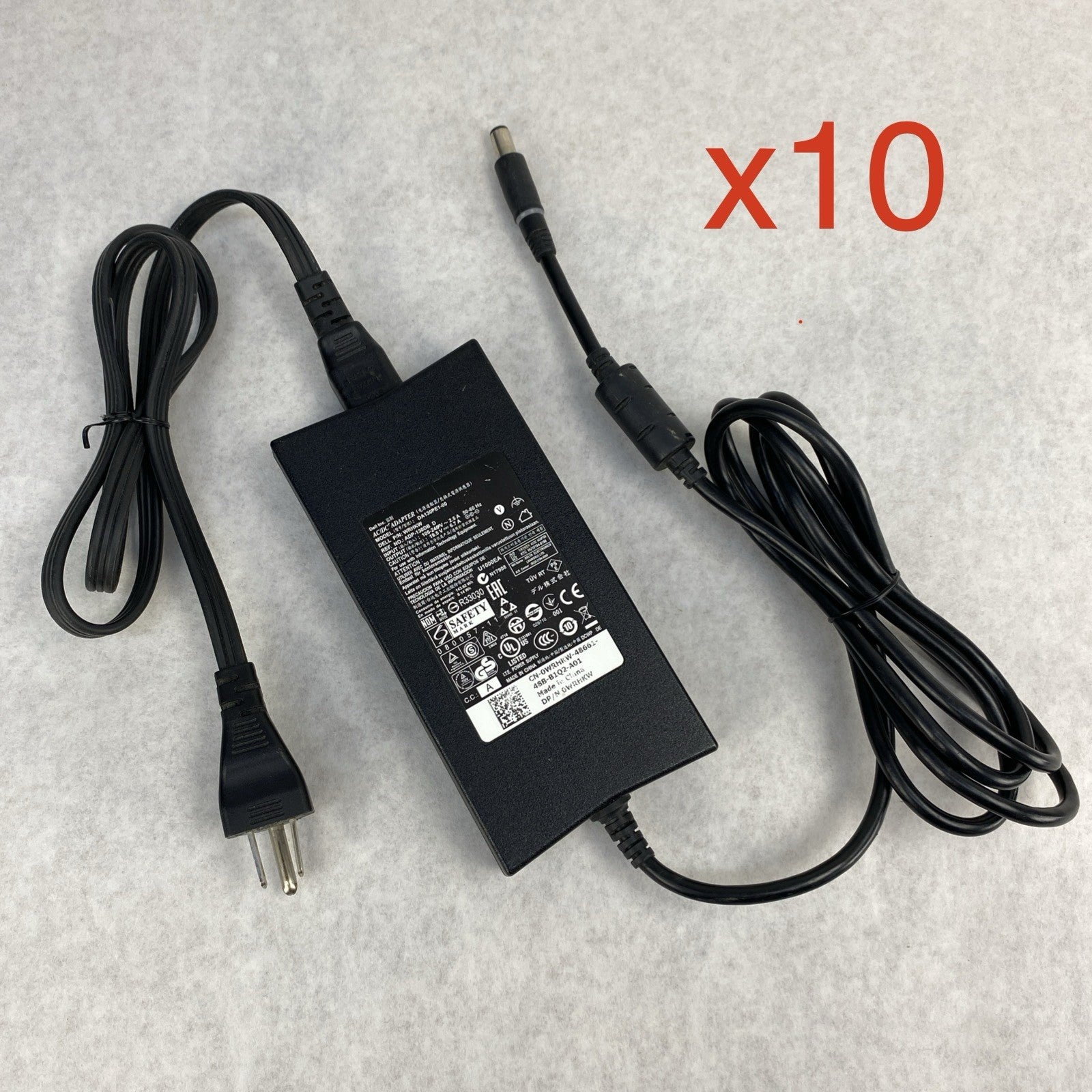 Dell DA130PE1-00 130W 19.5V 6.7A 7.4mm Barrel Charger AC Adapter (Lot of 10)0